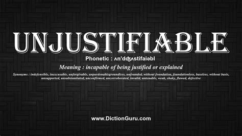 unjustifiably synonym|unjustifiable canviagrdfa.
